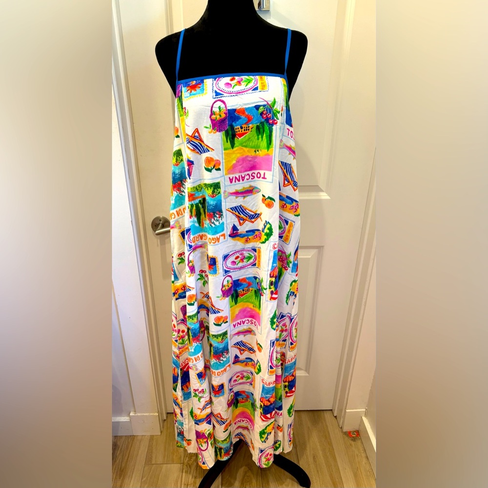 NWT Label of Love Tuscany and Italian riviera print Maxi Dress - S
